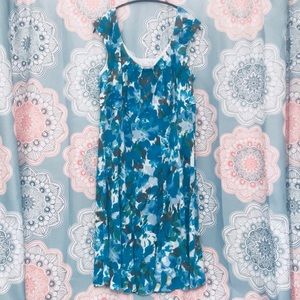 18W London Times teal and green sleeveless dress